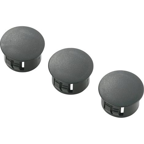 TRU COMPONENTS TC-HPR-15203 Tappo forato Spessore piastra (max.) 1.1 mm Poliammide Nero 100 pz.