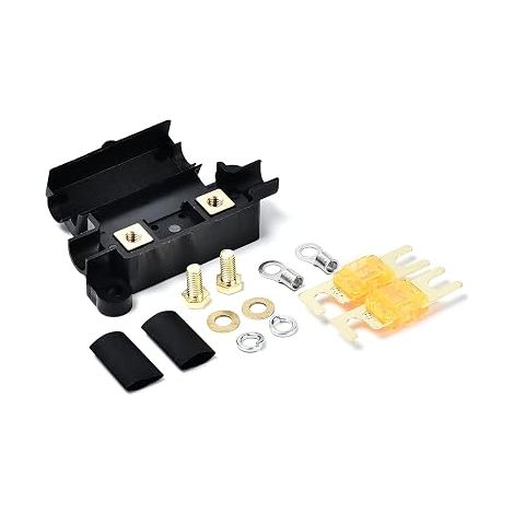 Porte-Fusible 12V 50A avec Fusibles à Lame - Anti-Éclaboussures pour Voiture, Camion, Bateau (1/5)