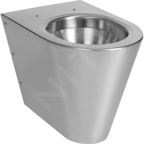 Sanela - Cuvette de toilette sur pied, anti-vandalisme, inox SLWN 03 (1/3)