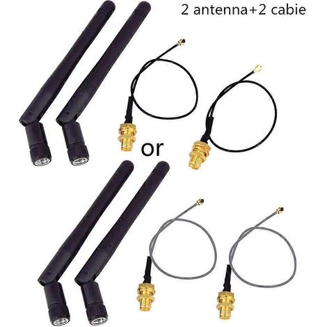 3dBi WLAN-Antenne für WLAN-Router + 17 cm PCI U.FL IPX auf RP Pigtail-Kabel