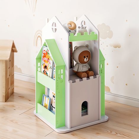 3-Tier Castle Kids Rotating Bookshelf (1/3)