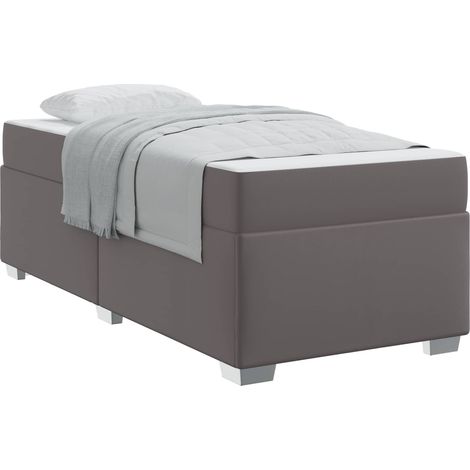Maison Exclusive - Cadre de lit avec matelas Gris 80 x 200 cm tissu