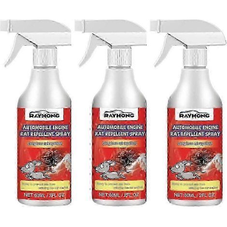 Lot de 3 flacons d'huile essentielle de menthe poivrée contre les rats et pour moteurs de voiture. spray anti-rats. spray de protection pour la maison et le moteur de voiture (1/5)