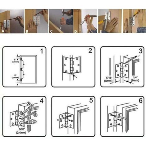 ALLIANDISCharniere, Charnière Inox, 20 pcs Petite Charniere, Charnière, Charnière plate, Charnière pour La Maison Meubles Matériel Armoire Garde Porte Tir (1/3)