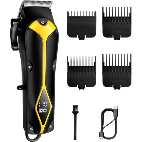 Tondeuse De Coiffeur - Taille-Cheveux Ajustable 4 Niveaux À Cheveux Pour Hommes La Coiffure Toilettage Domicile Voyage Quotidien Cadeau Mari Petit Ami (1/4)