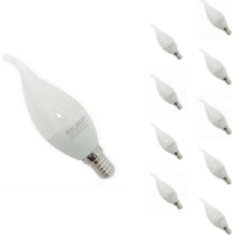 LED E14 Flamme 8W 220V Ø38mm (Pack de 10) - Blanc Froid 6000K - 8000K - SILAMP
