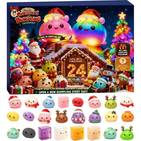 Calendrier de l'Avent Squishy 2026, 24 Mini Jouets Fidget Surprise(01)