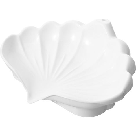 Porte-savon coquillage blanc ivoire avec évacuation pour (1/5)