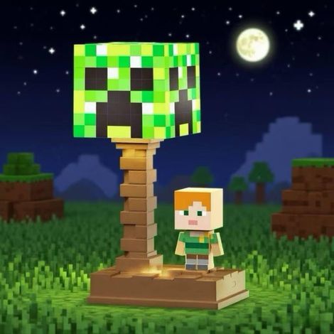 Lampe de Table LED Pixel, 5 Couleurs Réglables, Commande Tactile et USB, Éclairage Décoratif pour Bureau et Gaming(Vert)