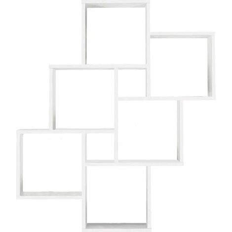 Etagère design 81,2x15,7x94,3 cm blanc brillant - BECKY (1/5)