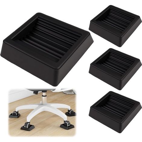 4 sottobicchieri antiscivolo per mobili，8 x 8 cm，Fermaruote antiscivolo，Fermaruote in gomma per mobili，Pattini a rotelle antiscivolo per mobili (1/5)