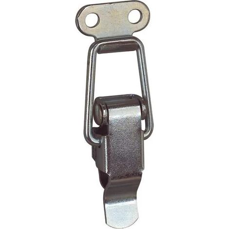 Serratura a leva con gancio senza porta lucchetto, 60x1,3mm, acciaio galvanizzato.