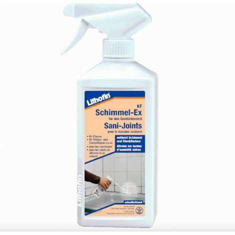 Lithofin – Nettoyant joints salle de bains 500 ml – Élimine moisissures et taches noires – Efficace sur céramique et silicone – Détergent pour carrelage (1/2)