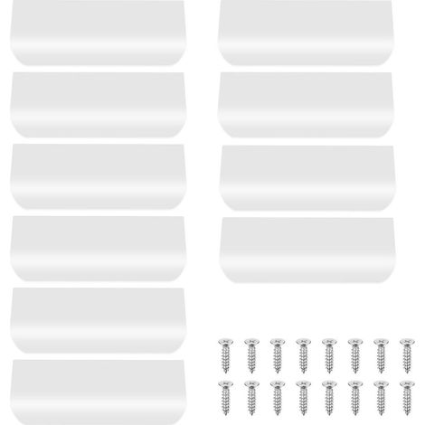 10 pièces - 1504017,5 mm - Poignées de meuble - Poignées de tiroir - Poignée invisible - Poignée en alliage d'aluminium - Poignées pour meubles de cuisine (1/5)