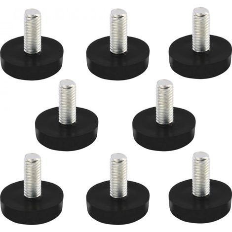 8pcs Pieds de Nivellement Meuble Réglable Pied Réglable Patins de Meuble Jambe Pied de Table Chaise Base Protection Plancher Glisse M6 x 15 mm Filetage Noir (1/3)