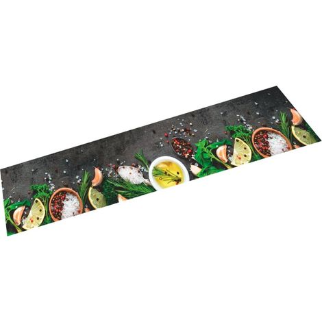 Küchenteppich Waschbar Gewürze 60x300 cm Samt