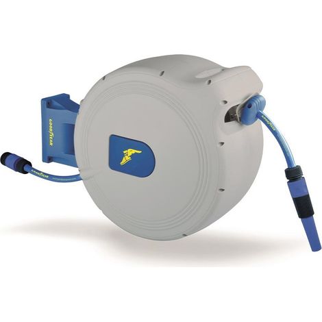 Avvolgitubo automatico tubo acqua 30m fissaggio a parete Goodyear gy10045