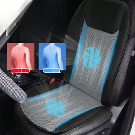 Sommer Auto Belüftung Sitzkissen Kühlendes Sitzkissen Sommer Kalter Wind Atmungsaktiv Wärmeableitung Kühlkissen LKW Sitzkissen mit Ventilator (1/5)