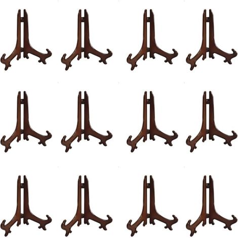 Lot DE 12 Plastique Marron chevalets Supports d'assiette pour Assiettes, Images ou d'autres Objets d'affichage, 15,2 cm de Haut - 6 inch, (1/5)