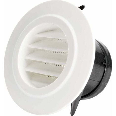Enowelir Bouche De Ventilation 75 Mm Avec Grille Protection Diamètre 75 Mm ABS Blanc (1/4)