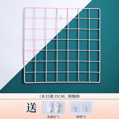 (1 pièce) Étagère murale décorative en métal avec grille photo, support en fil de fer, idéale pour décorer une chambre, une fête, un anniversaire ou un mariage. (1/5)