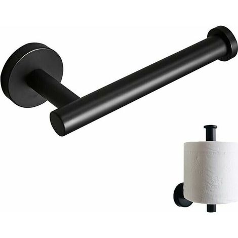 - Porte-Papier Hygiénique Noir, Porte Papier WC Mural, Porte-Papier Acier Inoxydable, Mural Métal Porte Papier, Forte Portance, sans Rouille, pour Cuisine, Salle Bain, Noir (1/4)