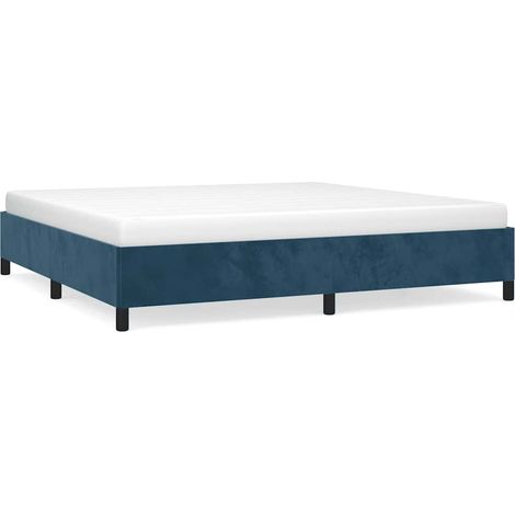Maison Exclusive - Giroletto senza Materasso Blu Scuro 200x200 cm in Velluto (1/5)