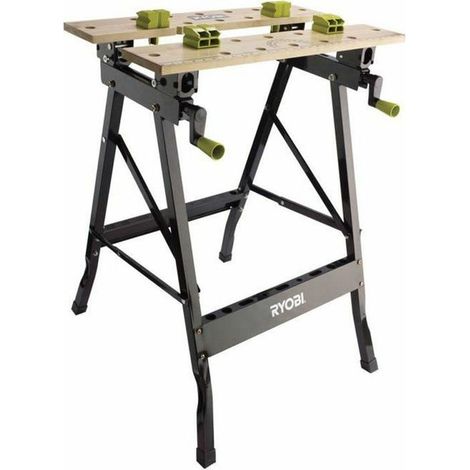 Ryobi RWB02 Klappbarer und drehbarer Arbeitstisch aus natürlichem Holz