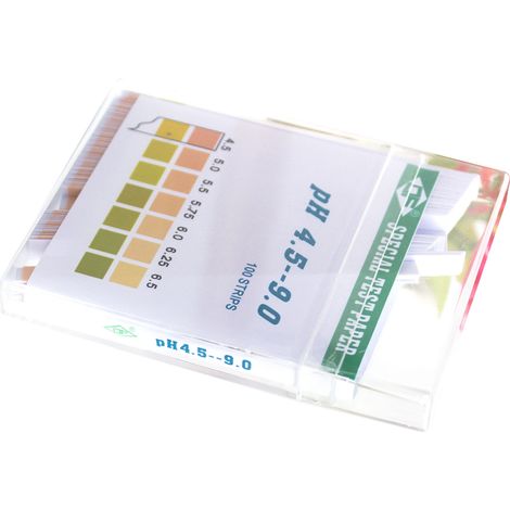 pH-Teststreifen, 2 Farben, 4,5–9,0, Schnelltest, 100 pH-Überwachungsstreifen mit Farbskala für Wasser (1/5)