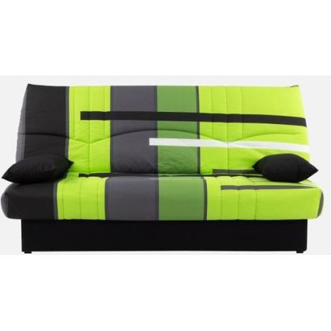 Banquette clic-clac - 3 places – Coton Piste Vert – 190 x 92 x 96 cm – DREAM (1/5)