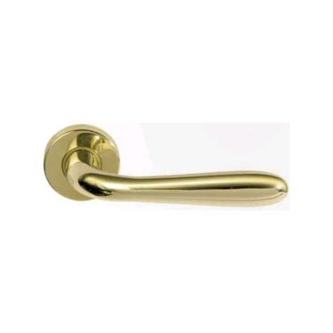 MANIGLIA per porte Con ROSETTA mod. AMALFI Oro Lucido 1 coppia