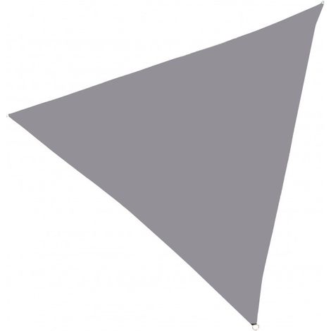 Toile ombrage voile triangulaire gris 300x300x300cm (1/3)