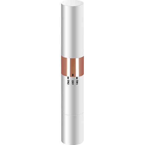 Épilation visage femme rechargeable 2-en-1 double tête coupe-sourcils tondeuse poils nez (1/5)