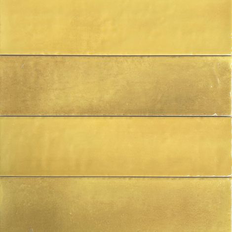 Carrelage Premium Alcanar Yellow 7,5x30 cm Jaune Brillant – Esthétique Artisanale pour Murs Intérieurs