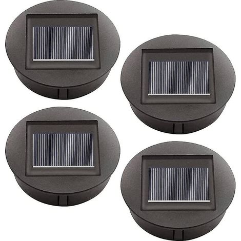 Lampe solaire de rechange avec ampoule LED, couvercle de panneau solaire LED, lot de 4 (1/5)