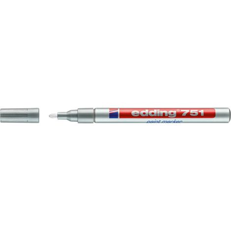 Lackmarker 751 silber Strich-B.1-2mm Rundspitze EDDING