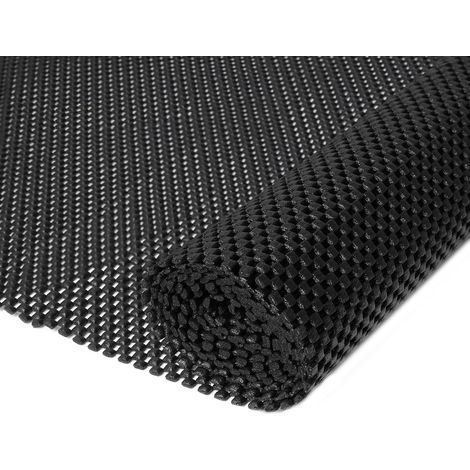 Tapis antidérapant, 80 x 130 cm, multi-usages, pour nappes, voiture, tiroirs, palette, étagère (noir) (1/5)