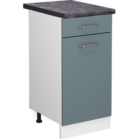 Mueble bajo de cocina R-Line, Gris azulado, 40 cm , ET Antracita, Vicco (1/5)