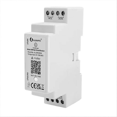 Matter WiFi DIN-Schienen-Leistungsschalter, max. 16 A, mit Sprachsteuerung über WLAN-App für elektrische Anwendungen im Haushalt. (1/5)