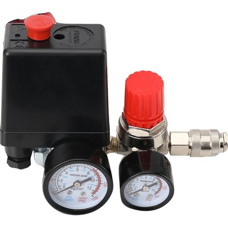 Válvula reguladora de presión, presión máxima 8,0 bar, presión ajustable de 5,0 a 8,0 bar, tensión de funcionamiento 230 V, corriente nominal 20 A, grado de protección IP44. (1/5)