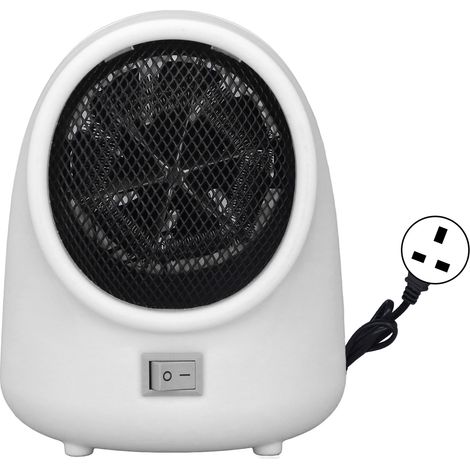 Mini chauffage 3S chauffe rapide protection surchauffe radiateur portable petit espace pour maison dortoir bureau blanc fiche UK 220V (1/5)