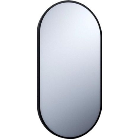 Go by Van Marcke Gio miroir 40x80cm ovale horizontal ou vertical noir mat (1/3)