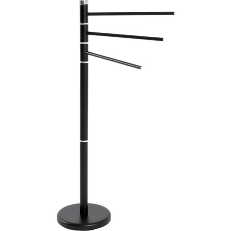 Porte-Serviettes Métal 3 Barres "Tiny" 89cm Noir (1/2)