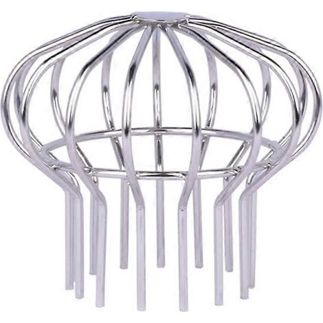 Protection anti-gouttière en acier inoxydable pour tuyau de descente, filtre et drain de sol pour toit, balcon, cour et jardin (Tube 75) (1/5)