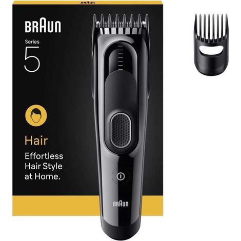 Tondeuse a cheveux - BRAUN - HC5510 - Sans fil - 50 min - 9 réglages - Noir