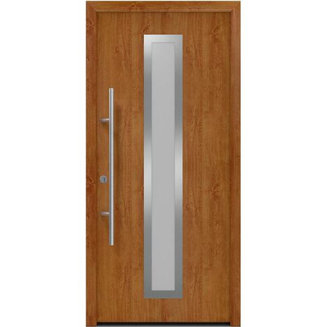 Hörmann Ecostar Haustür "ISOPRO Secur IPS 700S", golden oak, 110 x 210 cm (B x H), DIN Links