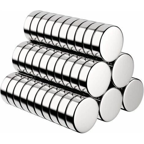 Aimants 60Pcs, Aimant En Néodyme Ultra Puissant Pour Frigo, Petits Aimants Ronds Pour Réfrigérateur, Plaque Magnétique, Porte, Tableau Noir, Carte - Boîte De Rangement Gratuite Incluse-10X3Mm (1/5)