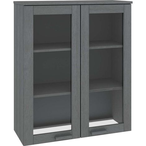 Maison Exclusive - Scaffale Superiore per Credenza Grigio Scuro 85x35x100 cm Pino (1/5)