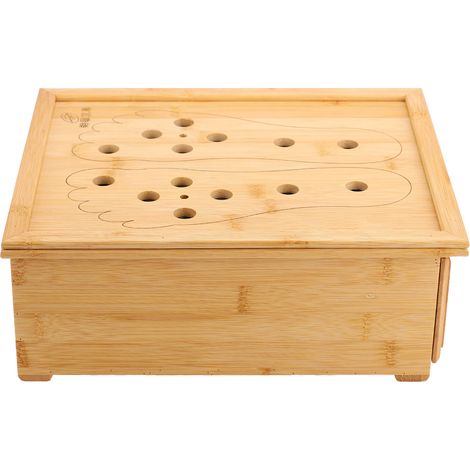 Coffret de moxibustion pour les pieds, masseur de pieds, appareil de moxibustion, bambou et bois. (1/5)