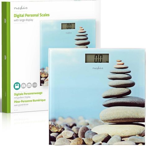 Nedis Bilancia Digitale Pesapersone di designe Vetro temperato 150 kg